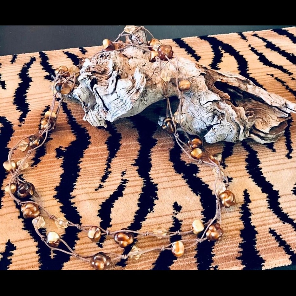 Rope and bead necklace